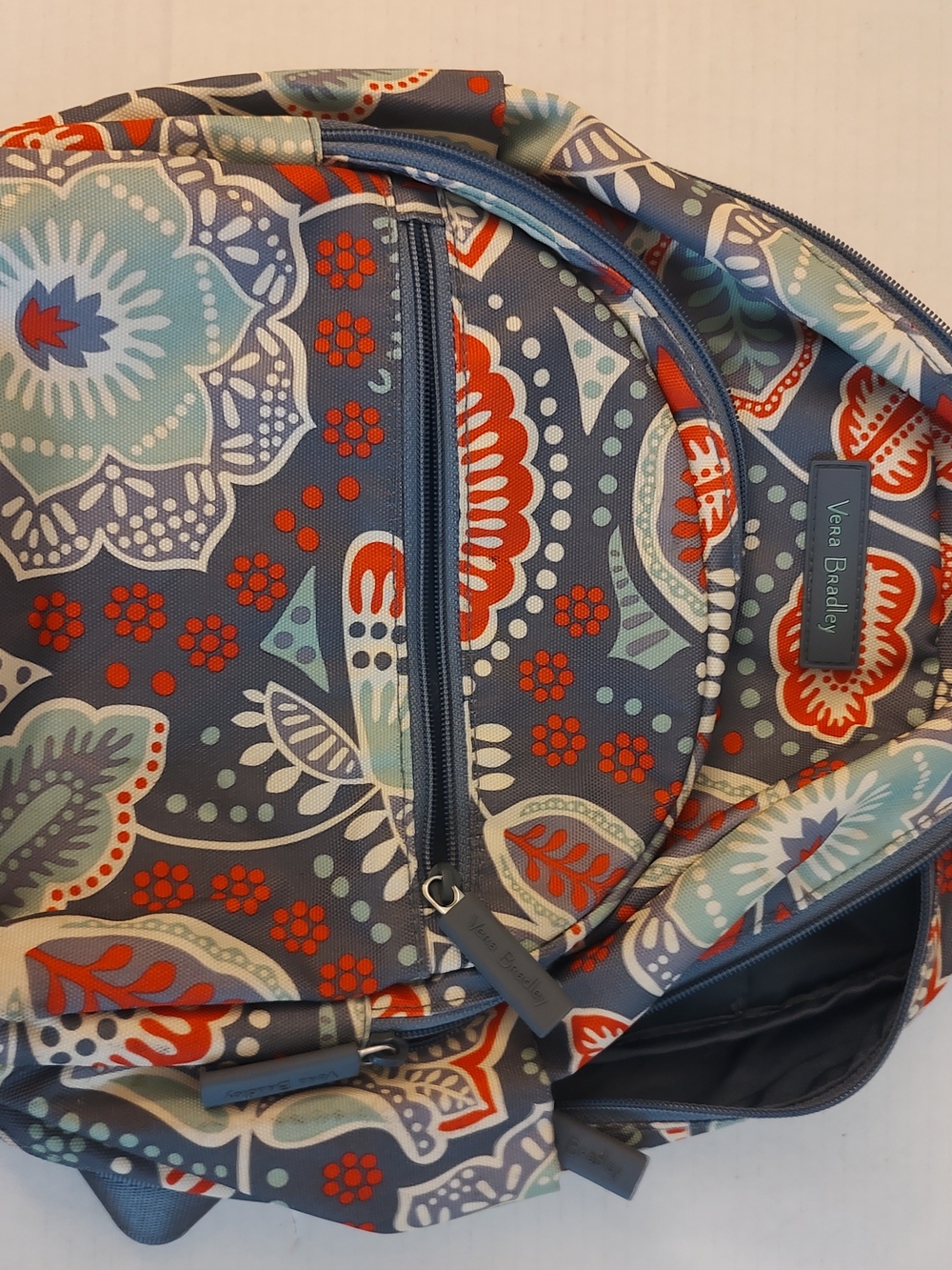 Vera Bradley Lighten Up Just Right Backpack Blue & Orange